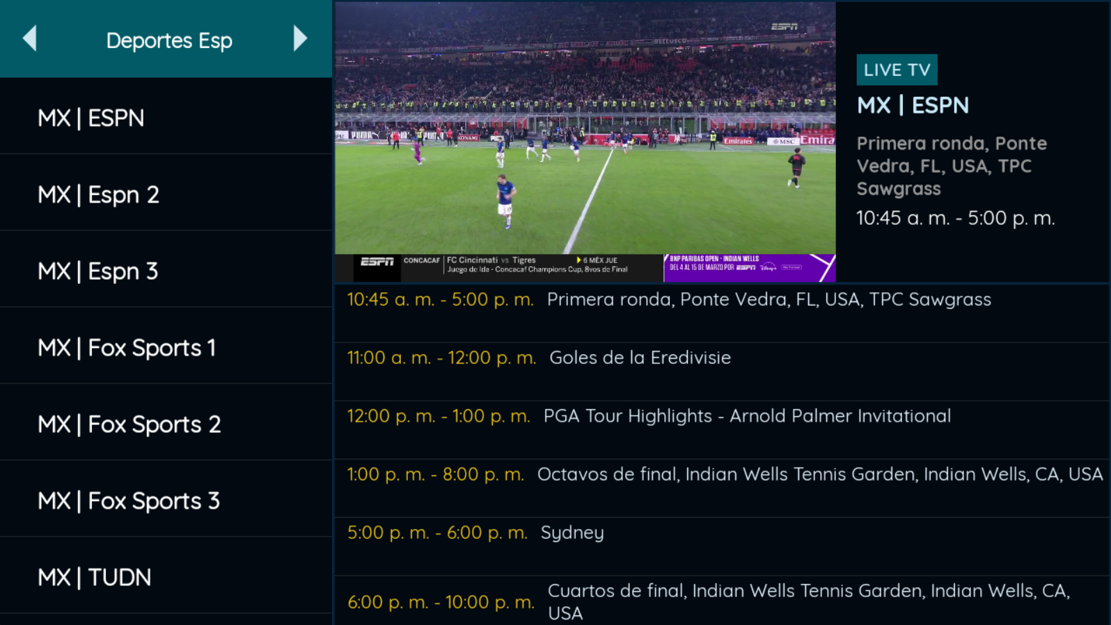 M327 Canales en Vivo